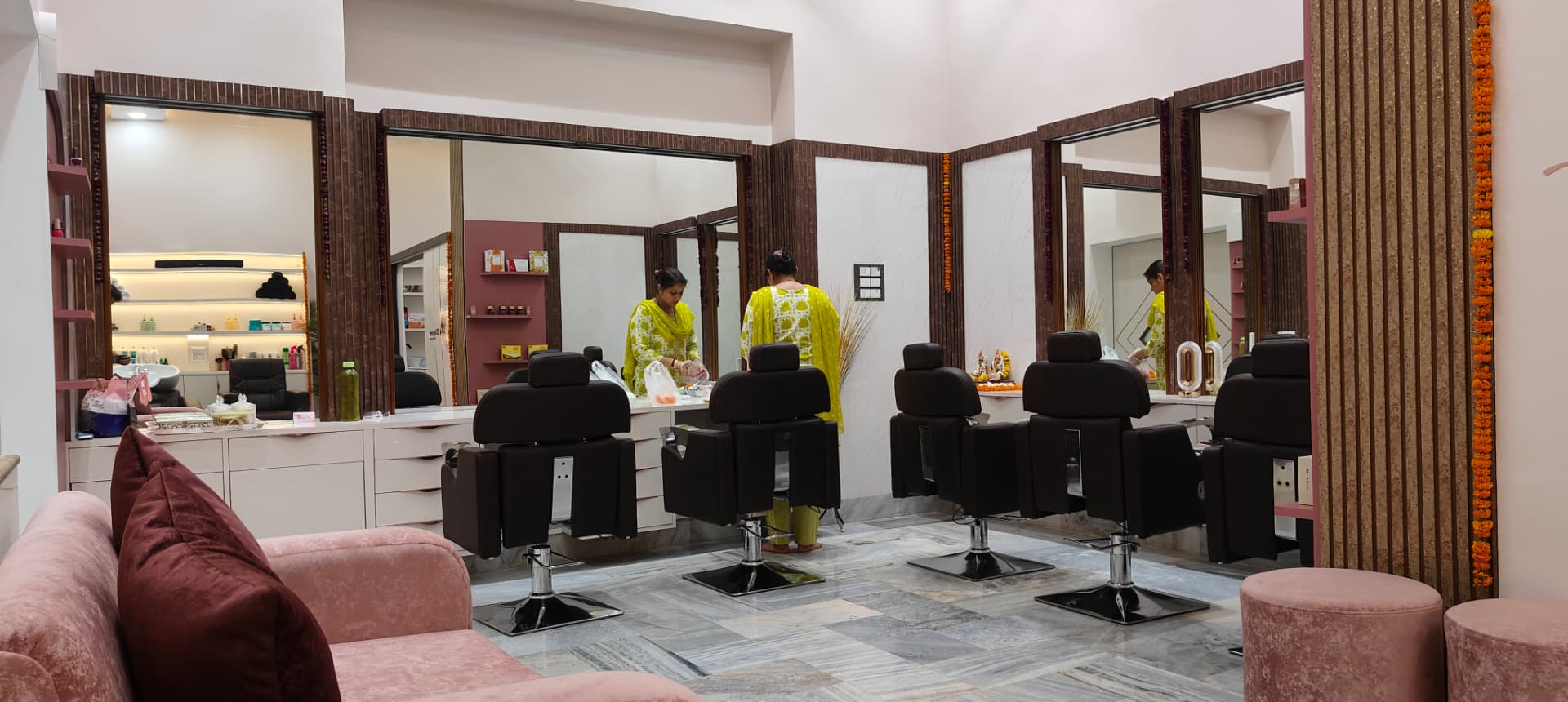 Vishakha's Makeover salon interior